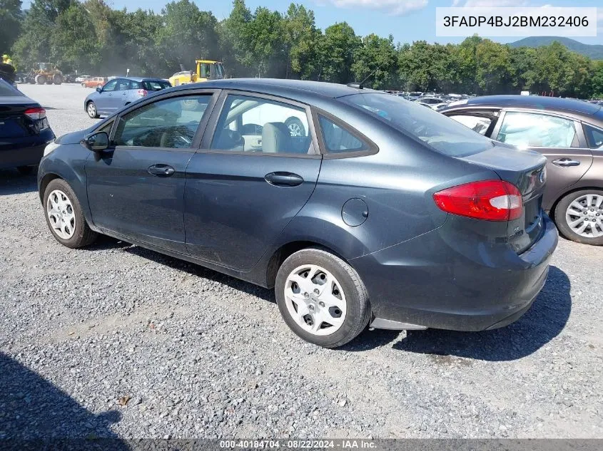 2011 Ford Fiesta Se VIN: 3FADP4BJ2BM232406 Lot: 40184704