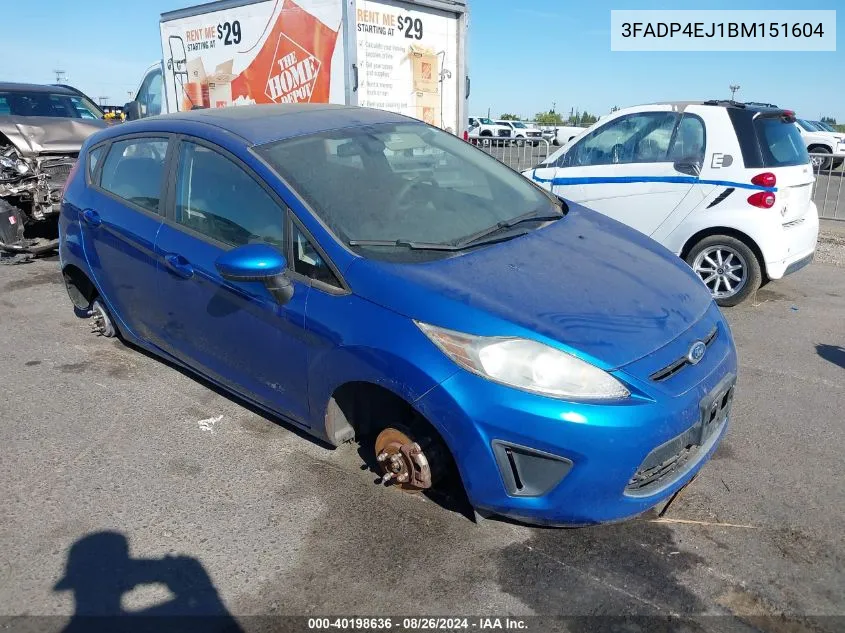 2011 Ford Fiesta Se VIN: 3FADP4EJ1BM151604 Lot: 40198636