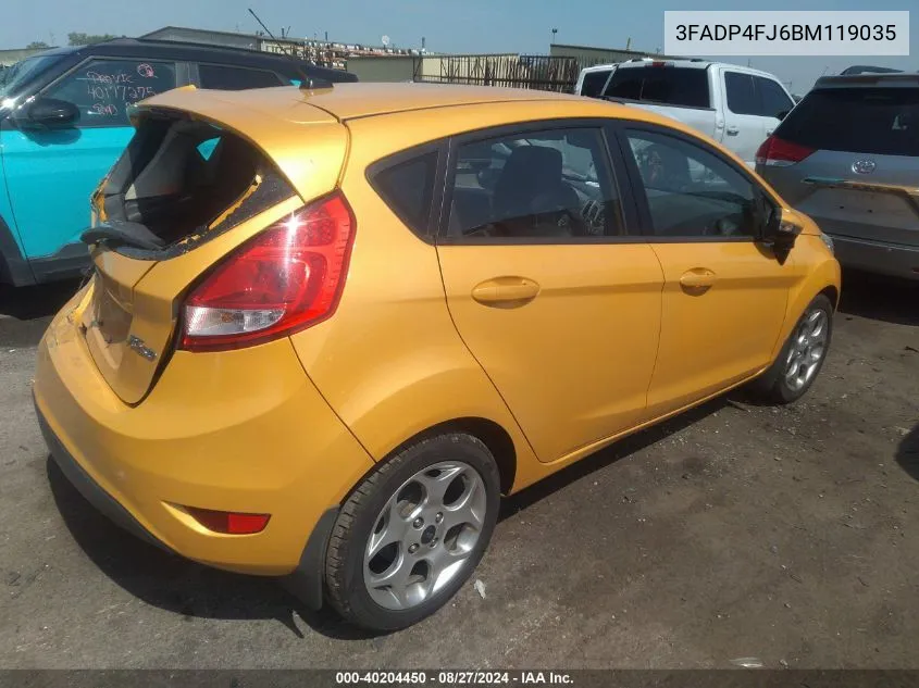 3FADP4FJ6BM119035 2011 Ford Fiesta Ses