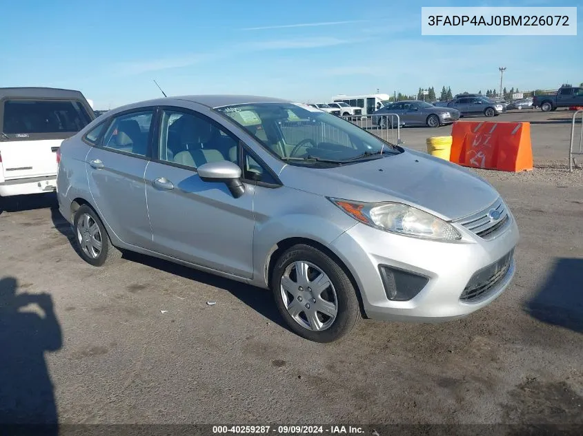 2011 Ford Fiesta S VIN: 3FADP4AJ0BM226072 Lot: 40259287