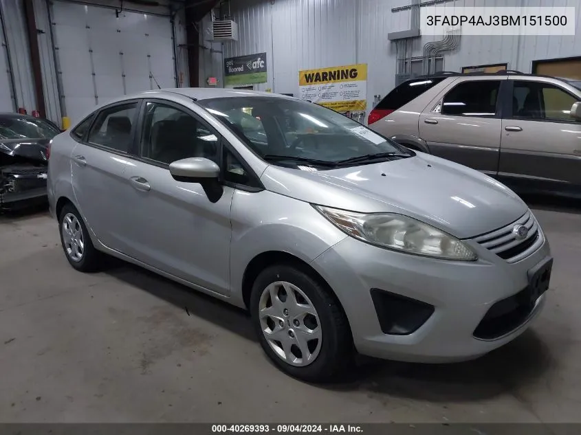 3FADP4AJ3BM151500 2011 Ford Fiesta S