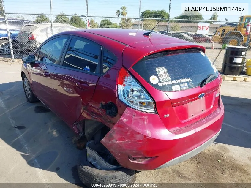 2011 Ford Fiesta Se VIN: 3FADP4EJ5BM114457 Lot: 40269919