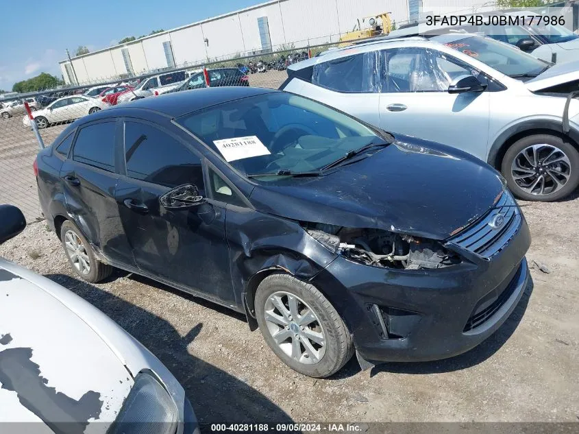 2011 Ford Fiesta Se VIN: 3FADP4BJ0BM177986 Lot: 40281188