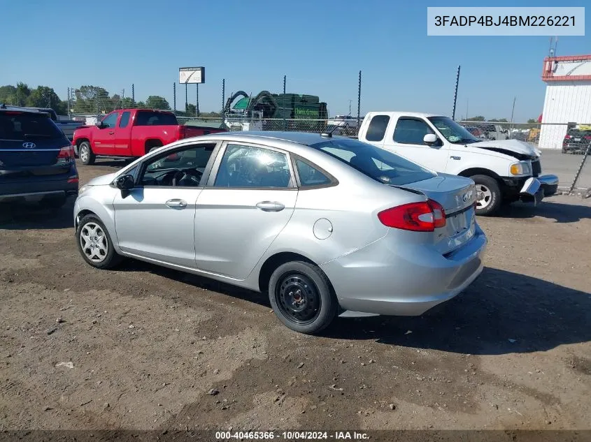 2011 Ford Fiesta Se VIN: 3FADP4BJ4BM226221 Lot: 40465366