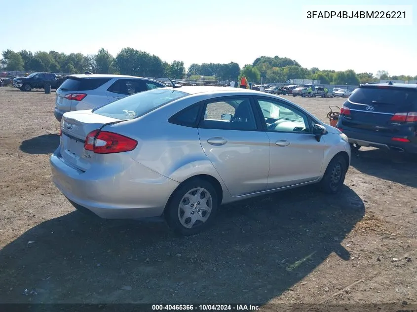 2011 Ford Fiesta Se VIN: 3FADP4BJ4BM226221 Lot: 40465366