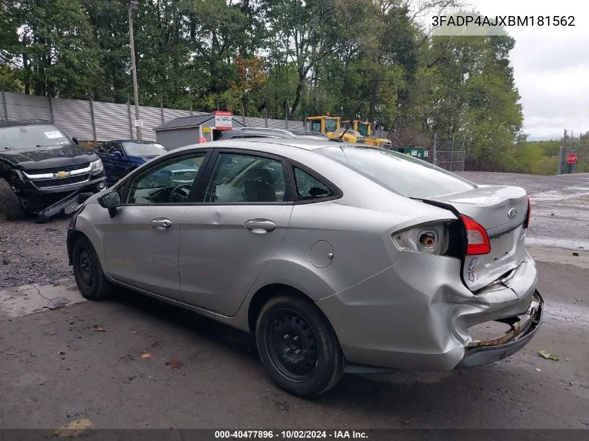 2011 Ford Fiesta S VIN: 3FADP4AJXBM181562 Lot: 40477896