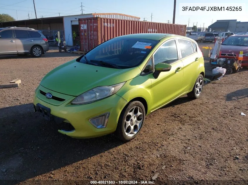 2011 Ford Fiesta Ses VIN: 3FADP4FJXBM145265 Lot: 40521503