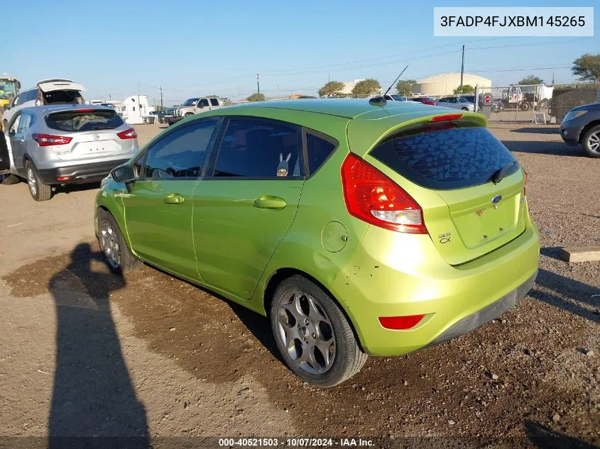 2011 Ford Fiesta Ses VIN: 3FADP4FJXBM145265 Lot: 40521503