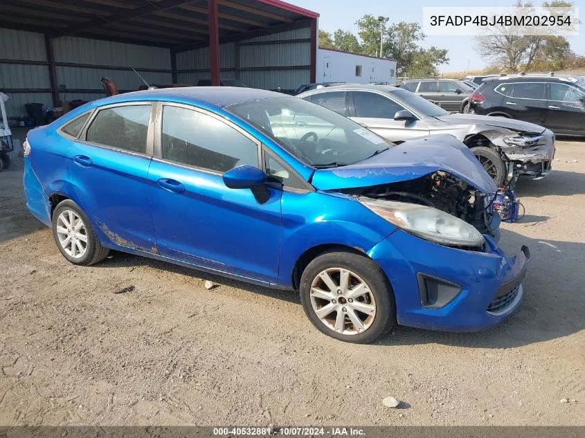 2011 Ford Fiesta Se VIN: 3FADP4BJ4BM202954 Lot: 40532881