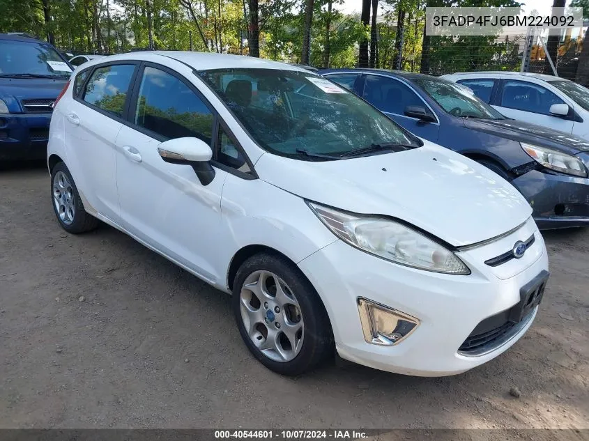 2011 Ford Fiesta Ses VIN: 3FADP4FJ6BM224092 Lot: 40544601