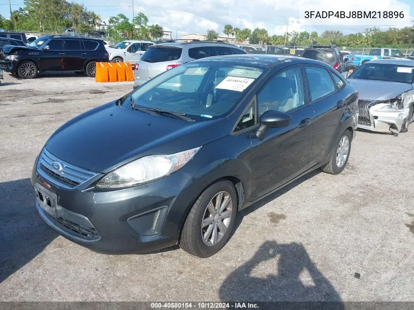 2011 Ford Fiesta Se VIN: 3FADP4BJ8BM218896 Lot: 40580154