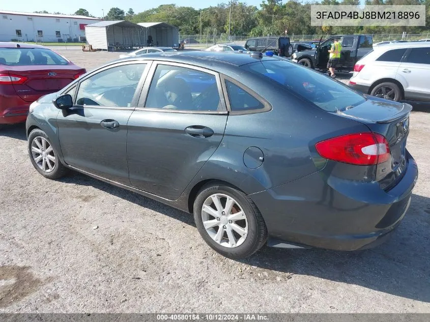 2011 Ford Fiesta Se VIN: 3FADP4BJ8BM218896 Lot: 40580154