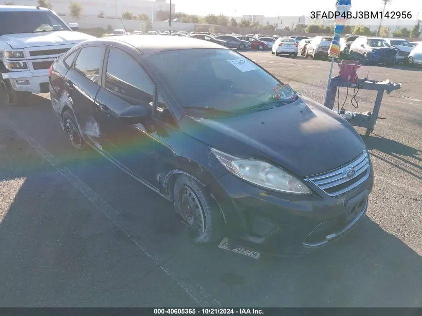 2011 Ford Fiesta Se VIN: 3FADP4BJ3BM142956 Lot: 40605365