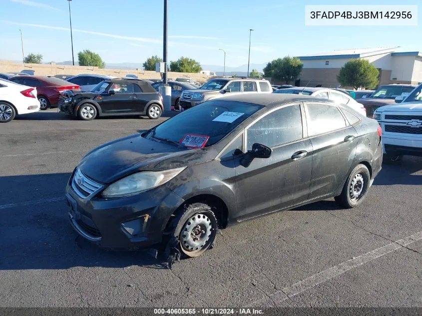 2011 Ford Fiesta Se VIN: 3FADP4BJ3BM142956 Lot: 40605365