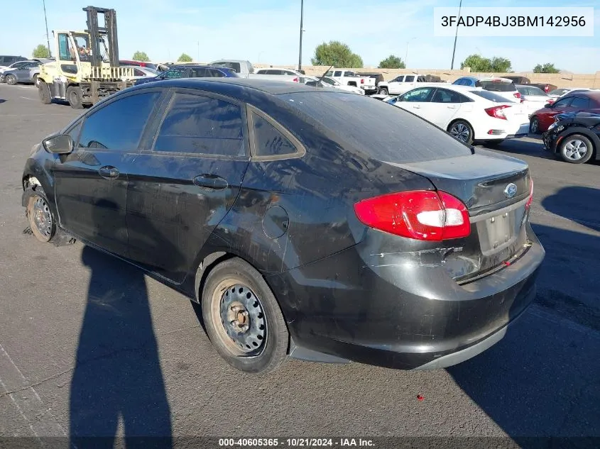 2011 Ford Fiesta Se VIN: 3FADP4BJ3BM142956 Lot: 40605365