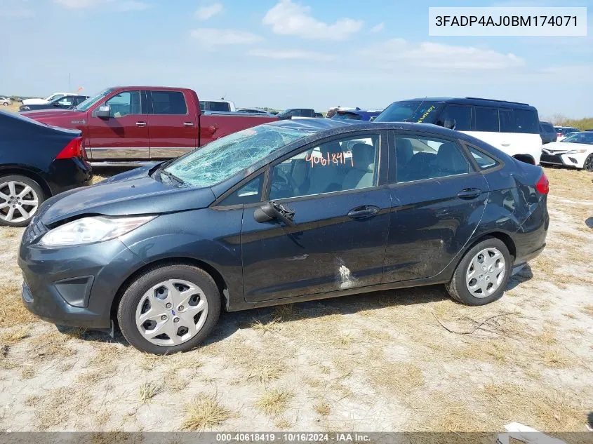 2011 Ford Fiesta S VIN: 3FADP4AJ0BM174071 Lot: 40618419