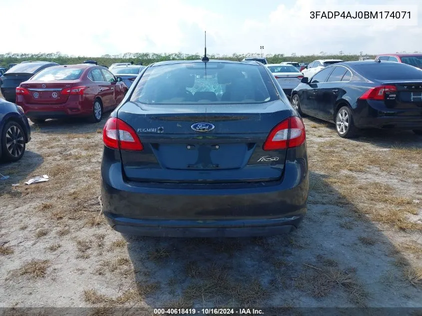 2011 Ford Fiesta S VIN: 3FADP4AJ0BM174071 Lot: 40618419