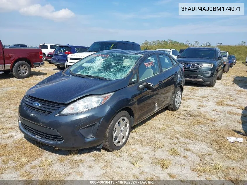 2011 Ford Fiesta S VIN: 3FADP4AJ0BM174071 Lot: 40618419