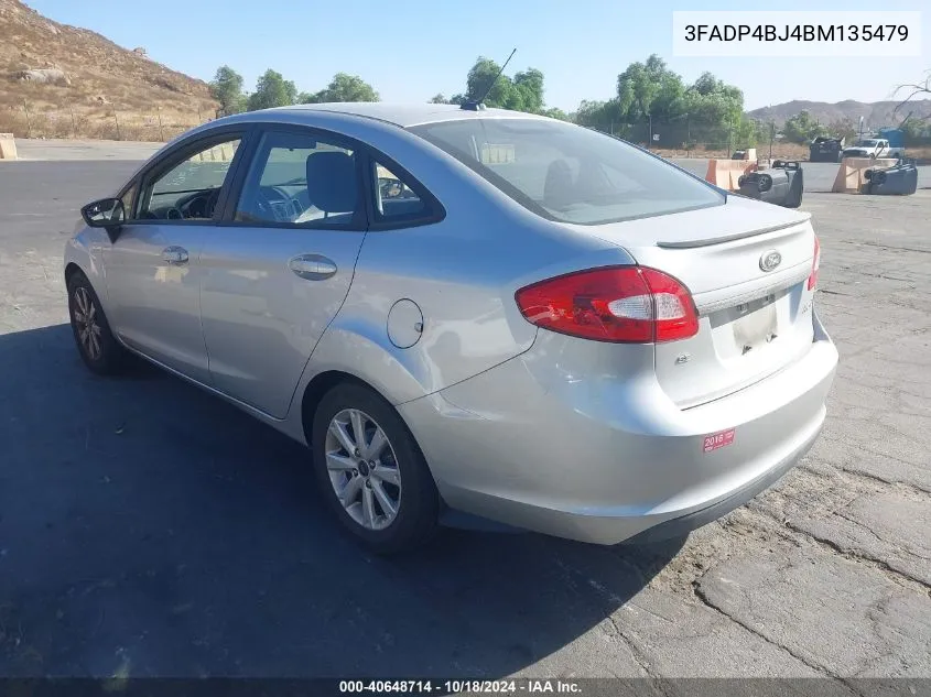 2011 Ford Fiesta Se VIN: 3FADP4BJ4BM135479 Lot: 40648714