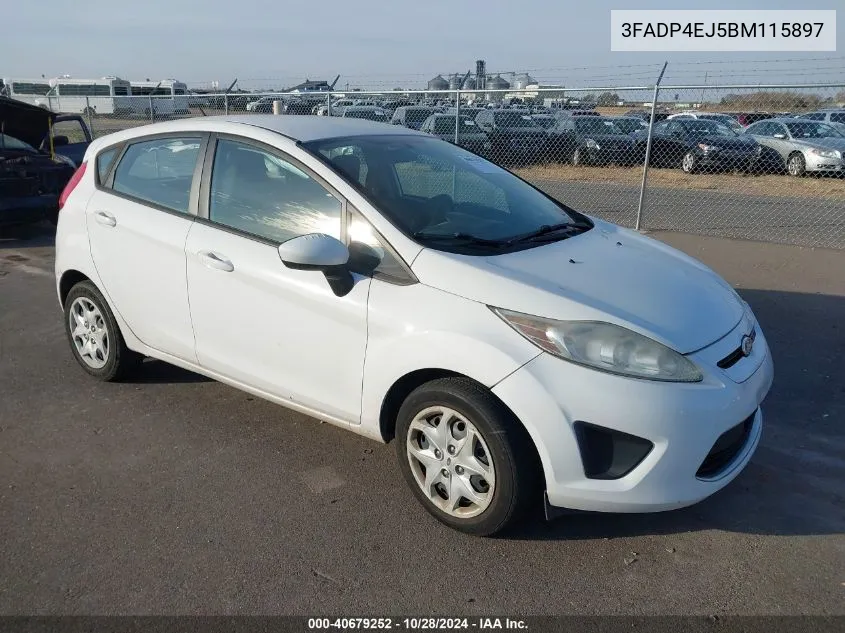 2011 Ford Fiesta Se VIN: 3FADP4EJ5BM115897 Lot: 40679252