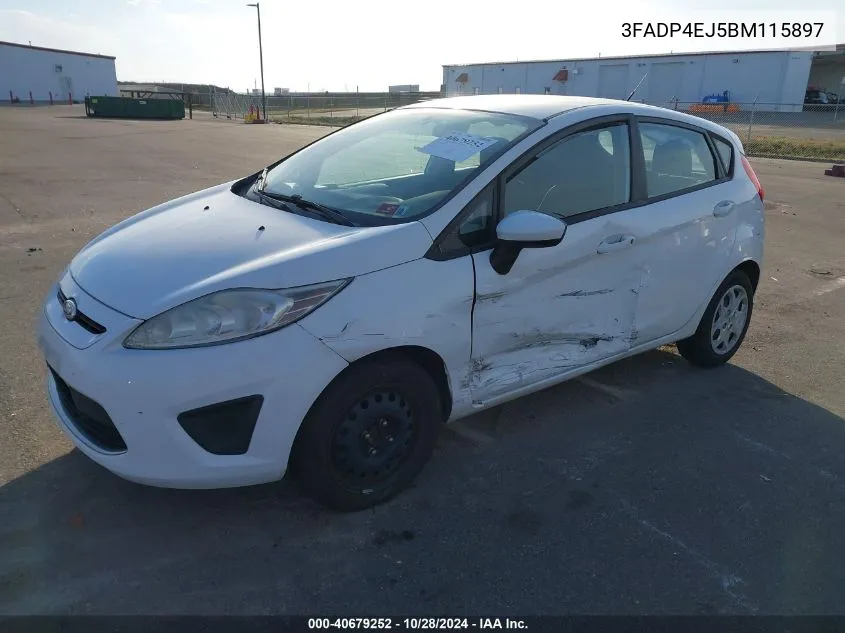 2011 Ford Fiesta Se VIN: 3FADP4EJ5BM115897 Lot: 40679252