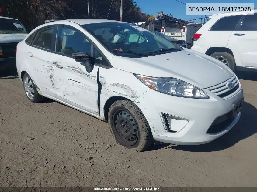 2011 Ford Fiesta S VIN: 3FADP4AJ1BM178078 Lot: 40680902