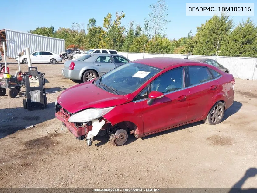 2011 Ford Fiesta Sel VIN: 3FADP4CJ1BM106116 Lot: 40682740