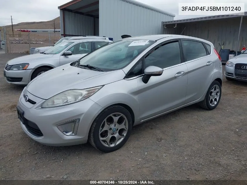 2011 Ford Fiesta Ses VIN: 3FADP4FJ5BM101240 Lot: 40704346