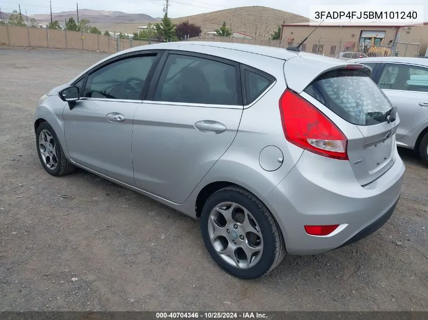 2011 Ford Fiesta Ses VIN: 3FADP4FJ5BM101240 Lot: 40704346