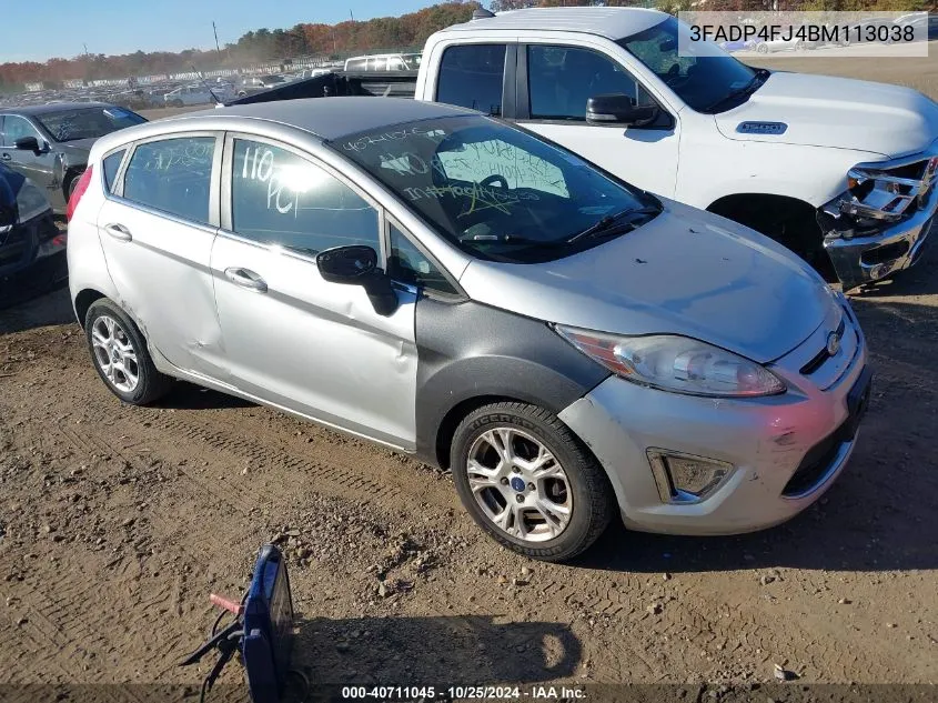 2011 Ford Fiesta Ses VIN: 3FADP4FJ4BM113038 Lot: 40711045