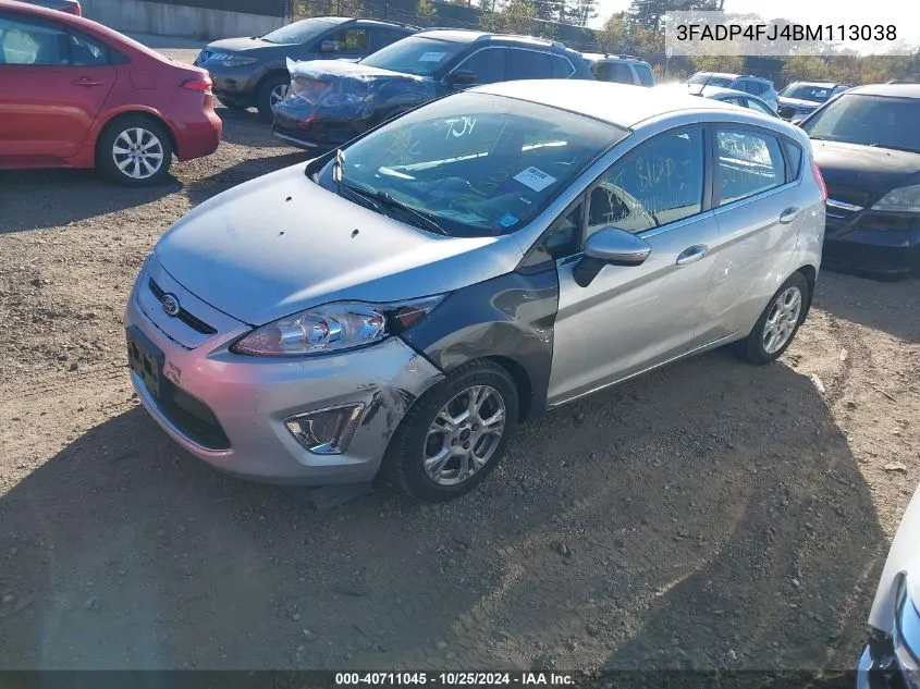 2011 Ford Fiesta Ses VIN: 3FADP4FJ4BM113038 Lot: 40711045