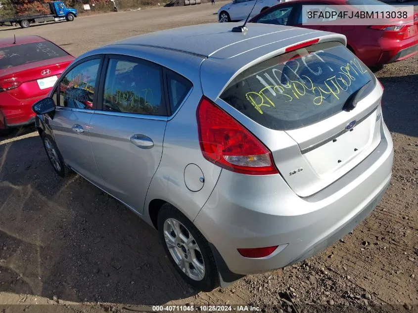 2011 Ford Fiesta Ses VIN: 3FADP4FJ4BM113038 Lot: 40711045