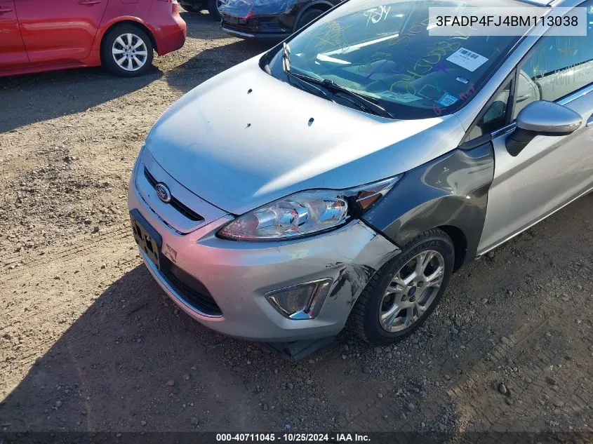 2011 Ford Fiesta Ses VIN: 3FADP4FJ4BM113038 Lot: 40711045