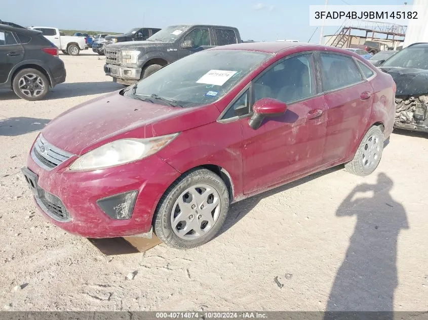 2011 Ford Fiesta Se VIN: 3FADP4BJ9BM145182 Lot: 40714874