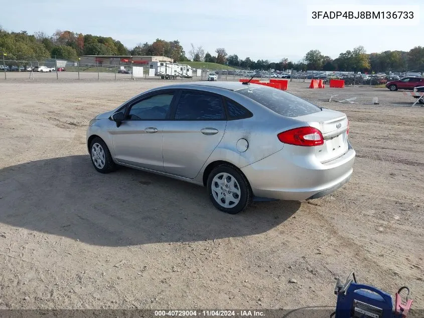 2011 Ford Fiesta Se VIN: 3FADP4BJ8BM136733 Lot: 40729004