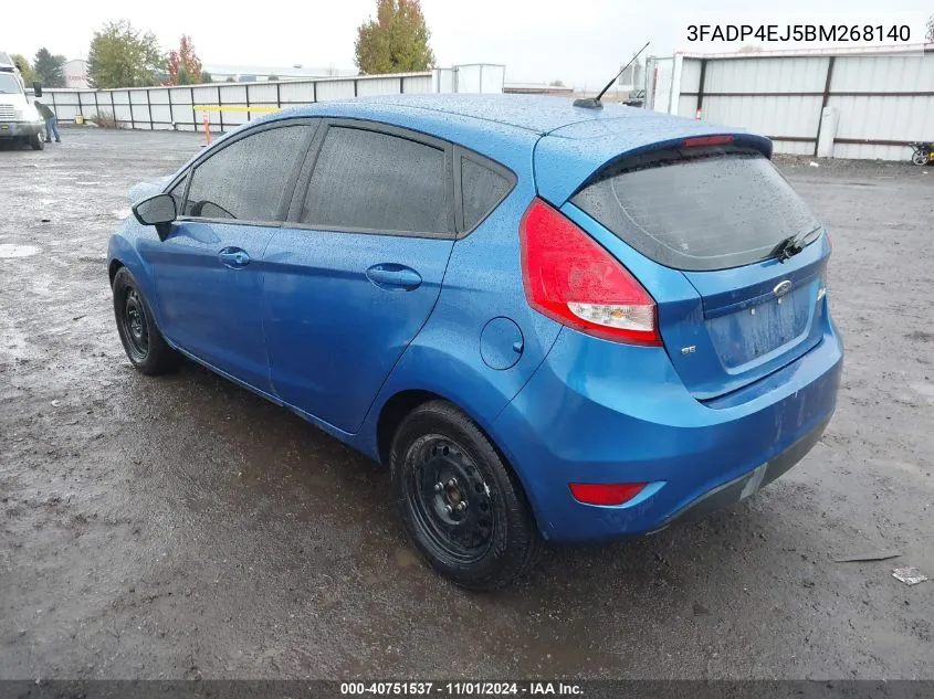 2011 Ford Fiesta Se VIN: 3FADP4EJ5BM268140 Lot: 40751537