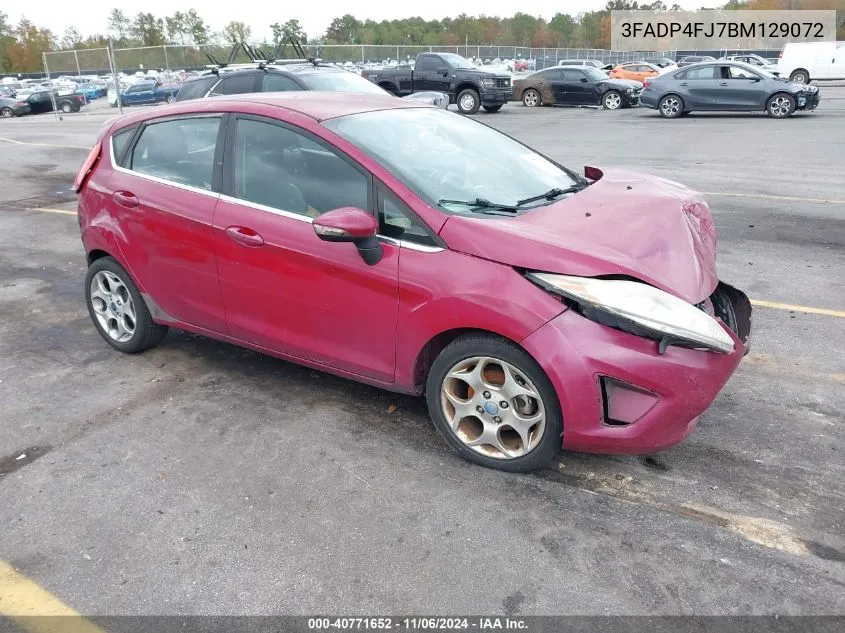 2011 Ford Fiesta Ses VIN: 3FADP4FJ7BM129072 Lot: 40771652