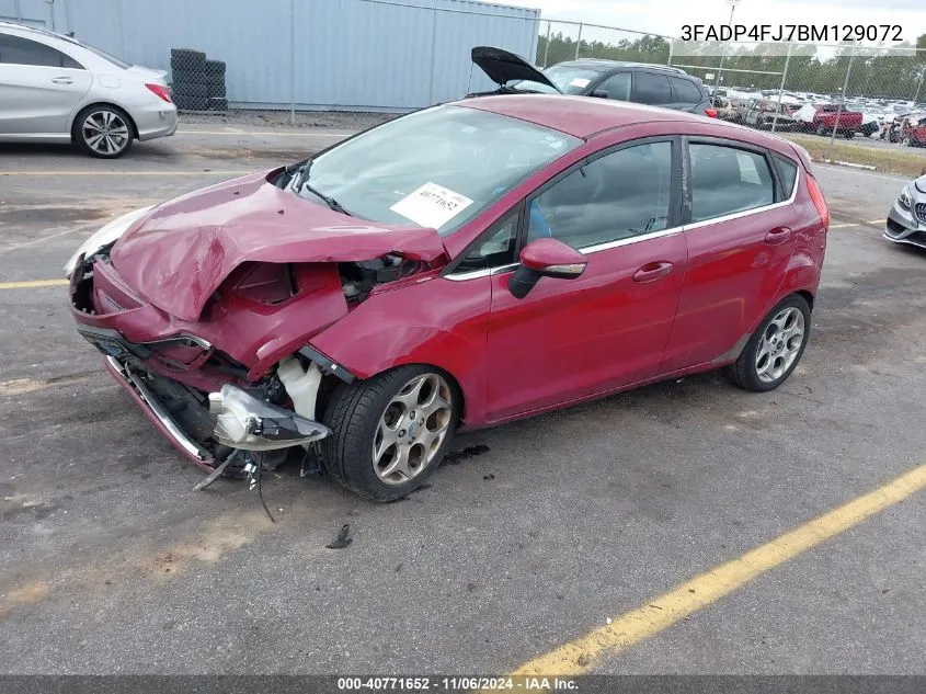 2011 Ford Fiesta Ses VIN: 3FADP4FJ7BM129072 Lot: 40771652