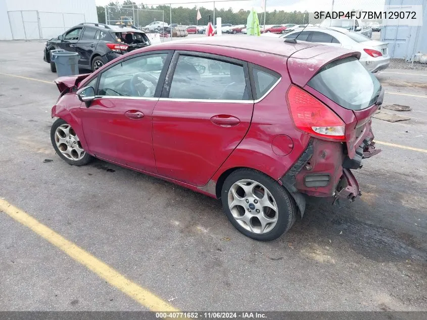 2011 Ford Fiesta Ses VIN: 3FADP4FJ7BM129072 Lot: 40771652