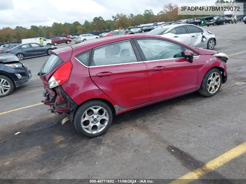 2011 Ford Fiesta Ses VIN: 3FADP4FJ7BM129072 Lot: 40771652