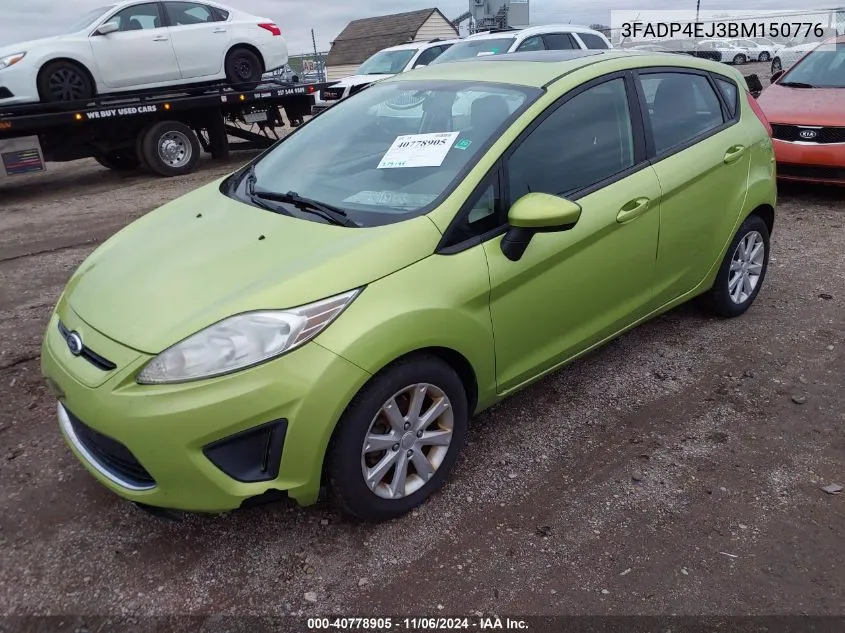 2011 Ford Fiesta Se VIN: 3FADP4EJ3BM150776 Lot: 40778905