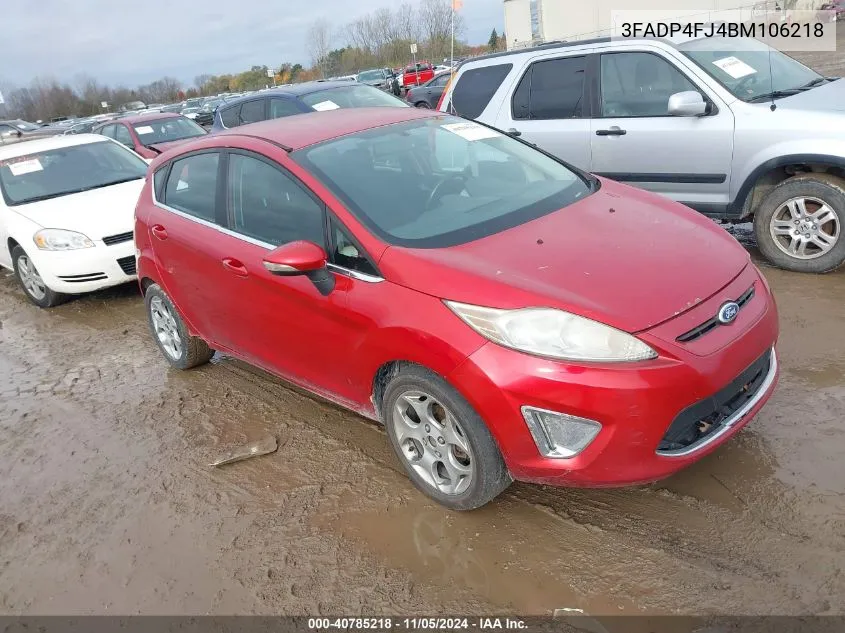 2011 Ford Fiesta Ses VIN: 3FADP4FJ4BM106218 Lot: 40785218