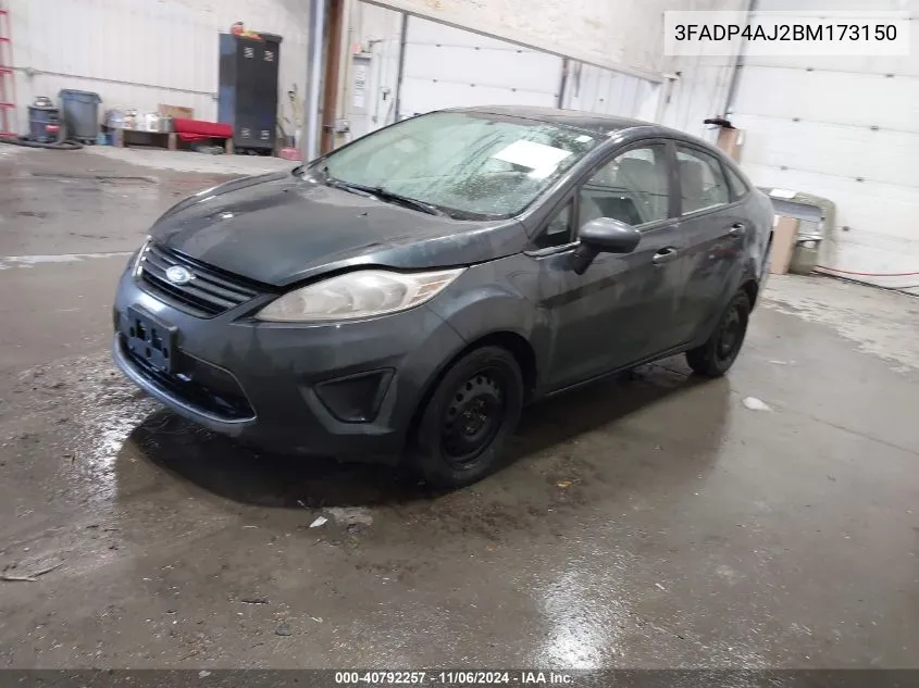 2011 Ford Fiesta S VIN: 3FADP4AJ2BM173150 Lot: 40792257