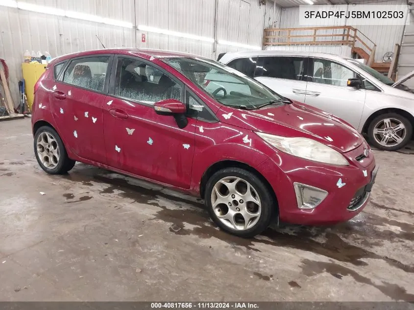 2011 Ford Fiesta Ses VIN: 3FADP4FJ5BM102503 Lot: 40817656