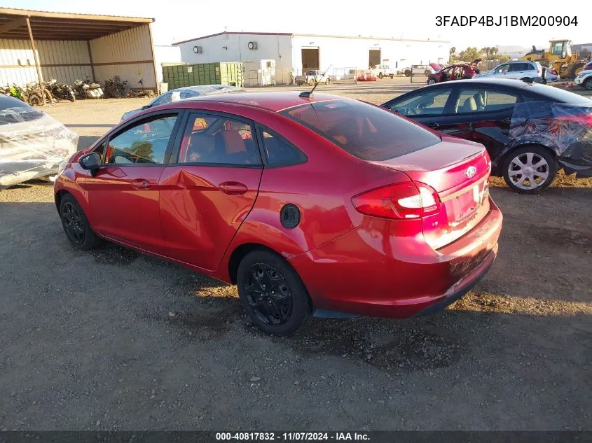 2011 Ford Fiesta Se VIN: 3FADP4BJ1BM200904 Lot: 40817832