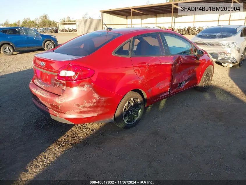 2011 Ford Fiesta Se VIN: 3FADP4BJ1BM200904 Lot: 40817832