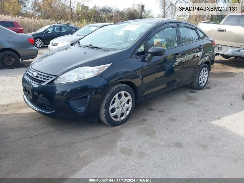 2011 Ford Fiesta S VIN: 3FADP4AJXBM219131 Lot: 40863144