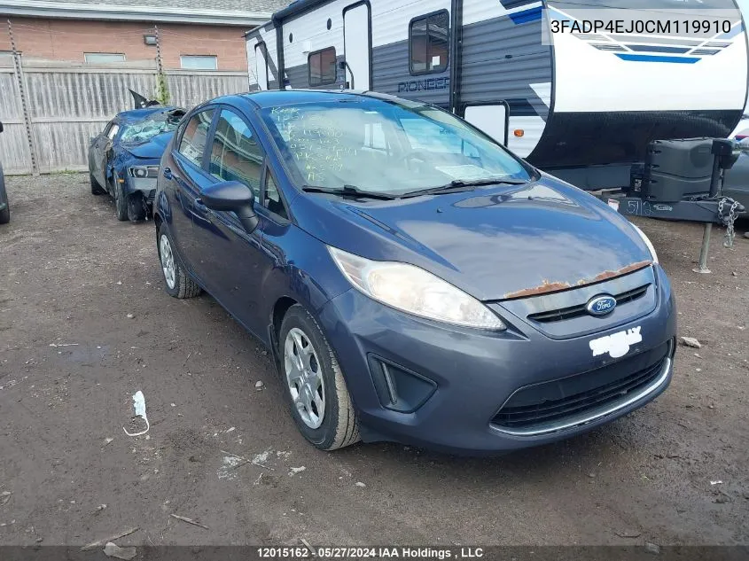 2012 Ford Fiesta Se VIN: 3FADP4EJ0CM119910 Lot: 12015162