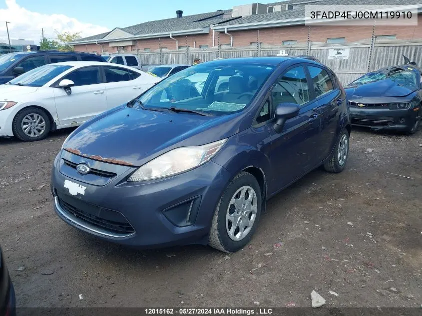 2012 Ford Fiesta Se VIN: 3FADP4EJ0CM119910 Lot: 12015162