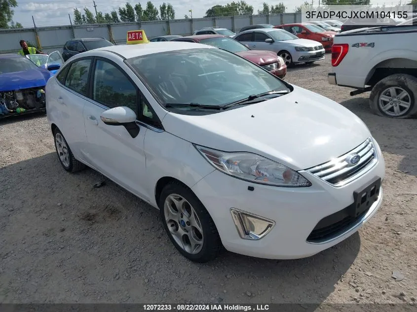 2012 Ford Fiesta Sel VIN: 3FADP4CJXCM104155 Lot: 12072233